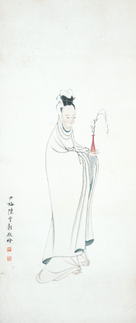 陳少梅 觀音立軸 82*36cm