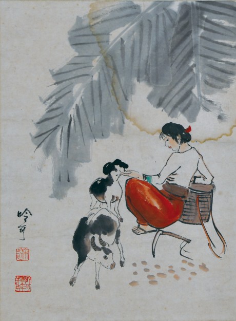 宋吟可  人物立軸 45*33cm