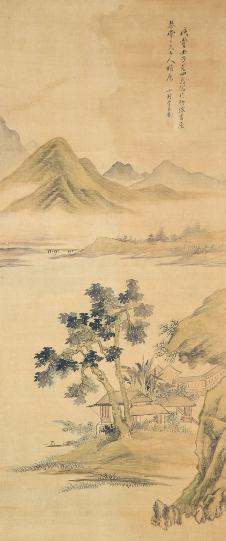 李春圃 山水立軸 80*34cm