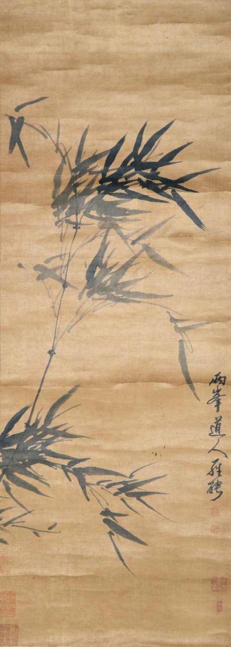 羅聘 竹立軸 90*32cm