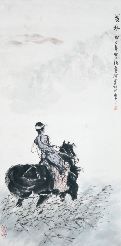 李山  人物立軸 82*41cm