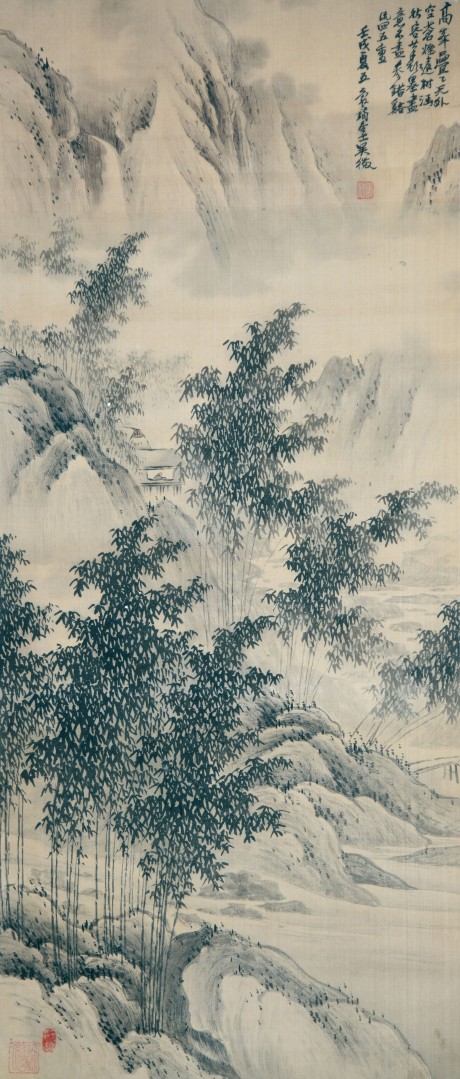 曹簡(jiǎn)樓  花卉立軸	68*75cm