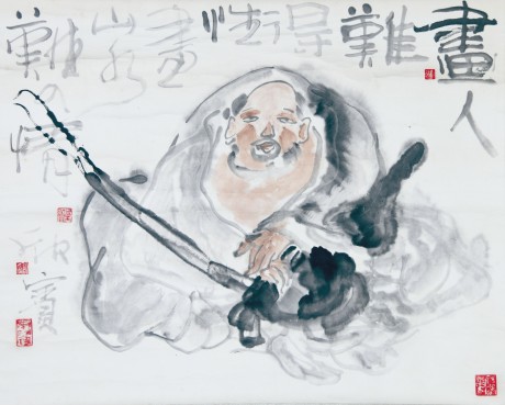 董欣賓  人物鏡片 85*82cm