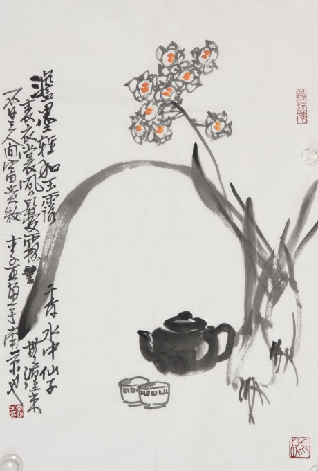 李亞   蘭草單片	91×33CM