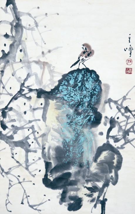 孫其峰  花鳥立軸 68×44CM