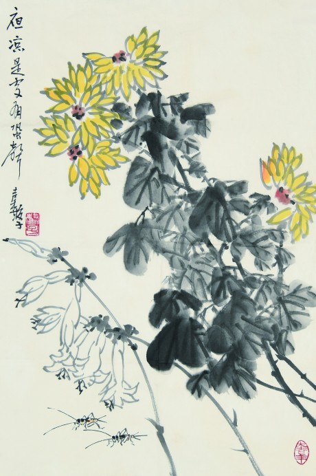 張繼馨  花鳥單片	69×45CM