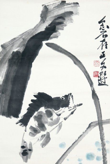 湯文選  魚(yú)鏡片	69×46CM